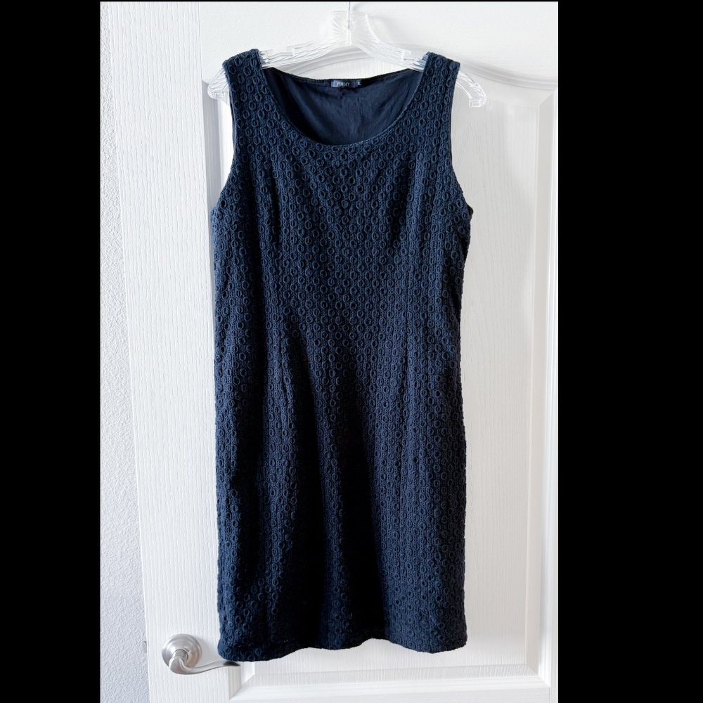 Textured Purdey Dress Navy Sz 12